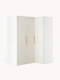 Modularer Eck-Kleiderschrank Simone, 165 cm Breite, mehrere Varianten, Korpus: Spanplatte, melaminbeschi, Holz, Beige, Basic Interior, B 165 x H 200 cm, mit Eckmodul