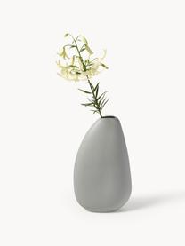 Grosse Vase Cobble, H 44 cm, Steinzeug, Grau, matt, B 26 x H 44 cm