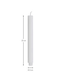 Velas cónicas Ribbed, 2 uds., Parafina, Blanco, Ø 2 x Al 25 cm