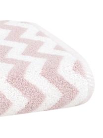 Lot de serviettes de bain imprimé zigzag Liv, 3 élém., 100 % coton
Grammage intermédiaire 550 g/m², Rose, blanc crème, Lot de différentes tailles