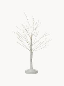 Albero a LED a batteria con funzione timer Cozy, Materiale sintetico, Bianco, Ø 20 x Alt. 55 cm