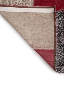 Tappeto con disegno patchwork Multi, Retro: Miscela di cotone, rivest, Rosso, beige, nero, Larg. 140 x Lung. 200 cm (taglia S)