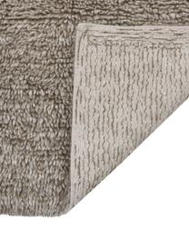Alfombra de lana artesanal Tundra, lavable, Parte superior: 100% lana, Reverso: algodón reciclado Las alf, Gris, An 250 x L 340 cm (Tamaño XL)
