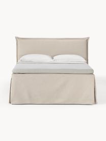 Premium Boxspringbett Violet, Matratze: 5-Zonen-Taschenfederkern, Webstoff Hellbeige, B 180 x L 200 cm, Härtegrad H3