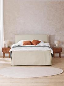 Letto boxspring premium Violet, Materasso: nucleo a 5 zone di molle , Piedini: legno massiccio di betull, Tessuto beige chiaro, Larg. 180 x lung. 200 cm, grado di durezza H3