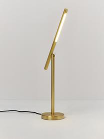 Lampa stołowa LED Gratia, Stelaż: metal, poliwęglan, Odcienie złotego, S 40 x W 38 cm