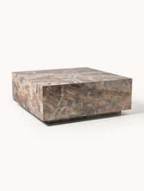 Couchtisch Lesley in Marmor-Optik, Mitteldichte Holzfaserplatte (MDF), mit Melaminfolie überzogen

Dieses Produkt wird aus nachhaltig gewonnenem, FSC®-zertifiziertem Holz gefertigt., Marmor-Optik Brauntöne, glänzend, B 90 x T 90 cm