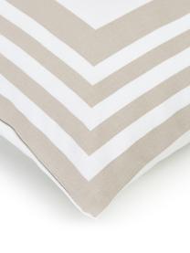 Housse de coussin 45x45 blanc beige Zahra, 100 % coton, Blanc, beige, larg. 45 x long. 45 cm