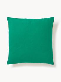 Housse de coussin 40x40 à carreaux Wade, 100 % coton, Couleur crème, vert, larg. 40 x long. 40 cm