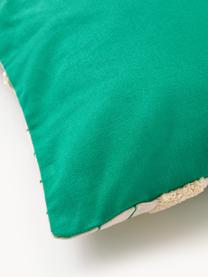 Funda de cojín a cuadros Wade, 100% algodón, Crema, verde, An 40 x L 40 cm