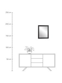 Wandspiegel Wilany met met houten lijst, Lijst: hout, Antraciet, 47 x 58 cm