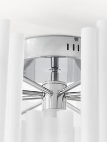 Plafón LED grande Alenia, Pantalla: vidrio acrílico, Estructura: metal cromado, Anclaje: metal cromado, Blanco, cromo, Ø 57 x Al 34 cm