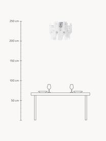 Plafón LED grande Alenia, Pantalla: vidrio acrílico, Estructura: metal cromado, Anclaje: metal cromado, Blanco, cromo, Ø 57 x Al 34 cm