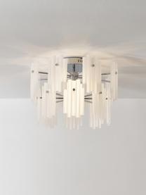 Veľká stropná LED lampa Alenia, Biela, odtiene chrómovej, Ø 57 x V 34 cm