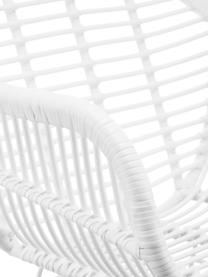Polyrattan-Armlehnstühle Costa, 2 Stück, Sitzfläche: Polyethylen-Geflecht, Gestell: Metall, pulverbeschichtet, Weiß, Weiß, B 59 x T 58 cm