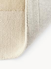 Tapis en coton tissé main avec structure haute et basse Dania, 100 % coton, certifié GRS, Beige, larg. 80 x long. 150 cm (taille XS)