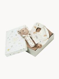 Coffret de soins pour bébé Ashley, 4 élém., Taupe, blanc crème, bleu ciel, Lot de différentes tailles