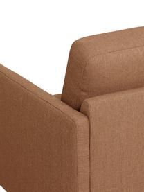 Chaise longue Fluente, Bekleding: 100% polyester, Frame: massief grenenhout, FSC-g, Poten: gepoedercoat metaal, Geweven stof lichtbruin, B 202 x D 85 cm, rugleuning rechts