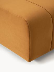 Samt-Eckmodul Lena, Bezug: Samt (100 % Polyester) De, Gestell: Buchenholz, Spanplatte, H, Samt Ocker, B 106 x T 106 cm, Eckteil links