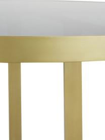 Mesa de comedor Marika, tablero de vidrio, Estructura: metal, pintado, Tablero: vidrio, teñido, Dorado, transparente, Ø 100 x Al 76 cm