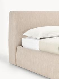 Łóżko tapicerowane z miejscem do przechowywania Cloud, Tapicerka: 100% poliester (tkanina s, Korpus: lite drewno sosnowe, drew, Beżowa tkanina, S 160 x D 200 cm