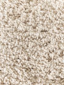 Flauschiger runder Hochflor-Teppich Dreamy mit Fransen, Flor: 100 % Polyester, GRS zert, Beige, Ø 150 cm (Größe M)