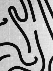 Bank met patroon Fluente (3-zits) met metalen poten, Bekleding: 100% polyester, Frame: massief grenenhout, Poten: gepoedercoat metaal, Geweven stof wit, B 196 x D 85 cm
