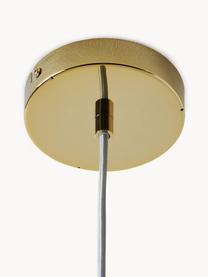 Lámpara de techo pequeña Plate, Pantalla: vidrio opalino, Cable: cubierto en tela, Dorado, Ø 20 x Al 32 cm