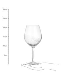 Verre à vin rouge soufflé bouche Bubble, 4 pièces, Verre, soufflé bouche, Transparent avec bulles d'air emprisonnées, Ø 10 x haut. 22 cm, 250 ml