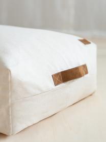 Sitzsack Oasis aus Baumwolle, Bezug: 100 % Baumwolle, Off White, B 52 x L 119 cm