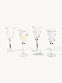 Copas de vino blanco Lacey, 4 uds., Vidrio, Transparente, Ø 7 x Al 25 cm, 200 ml