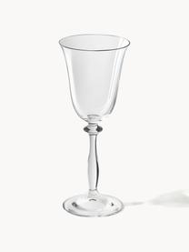 Witte wijnglazen Lacey, 4 stuks, Glas, Transparant, Ø 7 x H 25 cm, 200 ml