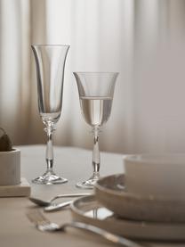 Copas de vino blanco Lacey, 4 uds., Vidrio de cristal, Transparente, Ø 7 x Al 25 cm, 200 ml