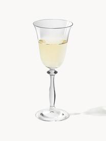 Copas de vino blanco Lacey, 4 uds., Vidrio de cristal, Transparente, Ø 7 x Al 25 cm, 200 ml