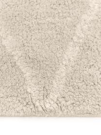 Tapis d'entrée coton beige à motif, tufté main Asisa, Beige, larg. 80 x long. 250 cm