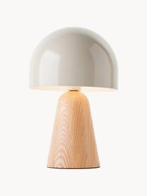 Petite lampe à poser Nalam, Beige clair, bois clair, larg. 20 x haut. 31 cm