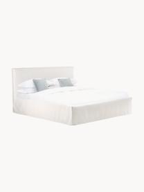 Čalouněná postel s úložným prostorem Feather, Světle béžová, Š 160 x D 200 cm