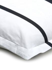 Taie d'oreiller 60x60 coton Blush, 2 pièces, Blanc, noir