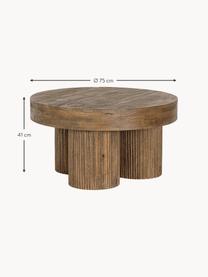 Table basse ronde en bois de manguier Dacca, Bois de manguier, enduit, Manguier, Ø 75 cm