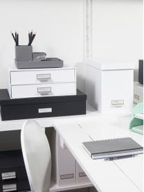 Büro-Organizer Birger, Organizer: Canvas, fester Karton, Griffe: Metall, Weiß, B 33 x T 25 cm