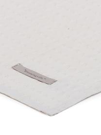 Serviettes de table en coton Blanc, 4 pièces, Gris pierre