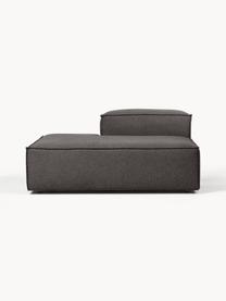 Modulo chaise longue Lennon, Rivestimento: 100% poliestere Con 115.0, Struttura: legno di pino massiccio, , Piedini: plastica, Tessuto antracite, Larg. 150 x Prof. 123 cm, schienale a destra