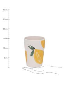 Mug bambou Sicilian Summer, 4 pièces, Beige, jaune