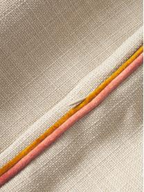 Kissenhülle Cressida mit zweifarbiger Kederumrandung, 100 % Polyester, Hellbeige, B 45 x L 45 cm