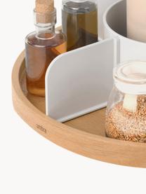 Drehbarer Küchenorganizer Bellwood, Platte: Pappelholz, Pepplholz, Weiß, Ø 30 x H 8 cm