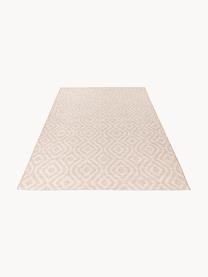 Tappeto da interno-esterno con motivo grafico Nordic, 100% polipropilene, Beige, bianco latte, Larg. 80 x Lung. 150 cm (taglia XS)