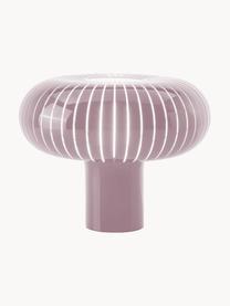 Lampa stołowa LED z funkcją przyciemniania Teresa, Szkło akrylowe barwione, Mauve, Ø 50 x W 43 cm