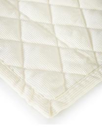 Gewatteerde bedsprei Billie uit corduroy in crèmewit, Weeftechniek: koord, Crèmewit, B 270 x L 265 cm (voor bedden tot 200 x 200)