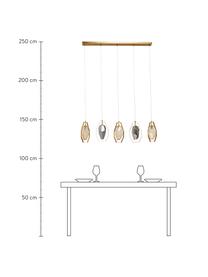 Závesná lampa Diamond Fever, Odtiene zlatej, odtiene striebornej, Š 110 x V 130 cm