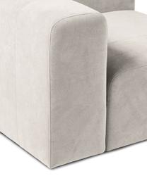 Módulo de esquina sofá Lena, Tapizado: tejido (88% poliéster, 12, Estructura: madera de pino, contracha, Patas: plástico, Tejido Off White, An 105 x F 106 cm, chaise longue izquierda